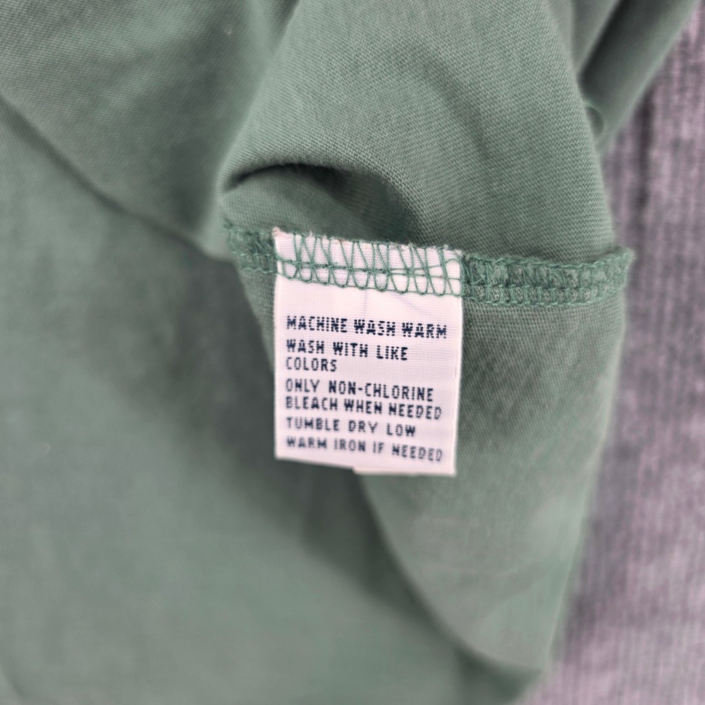 Polo Ralph Lauren Mens 2XLT Sage Green Pocket T-Shirt Orange Pony Logo Cotton - Picture 6 of 6